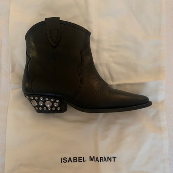 ISABEL MARANT STUDDED HEEL DEWINA ANKLE BOOTS - Picture 3 of 6